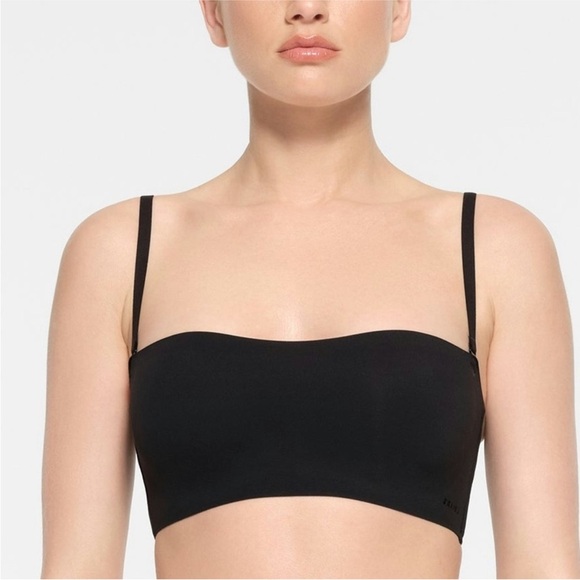 SKIMS NAKED BANDEAU BRA IN ONYX NWT strapless size XL - Picture 1 of 11
